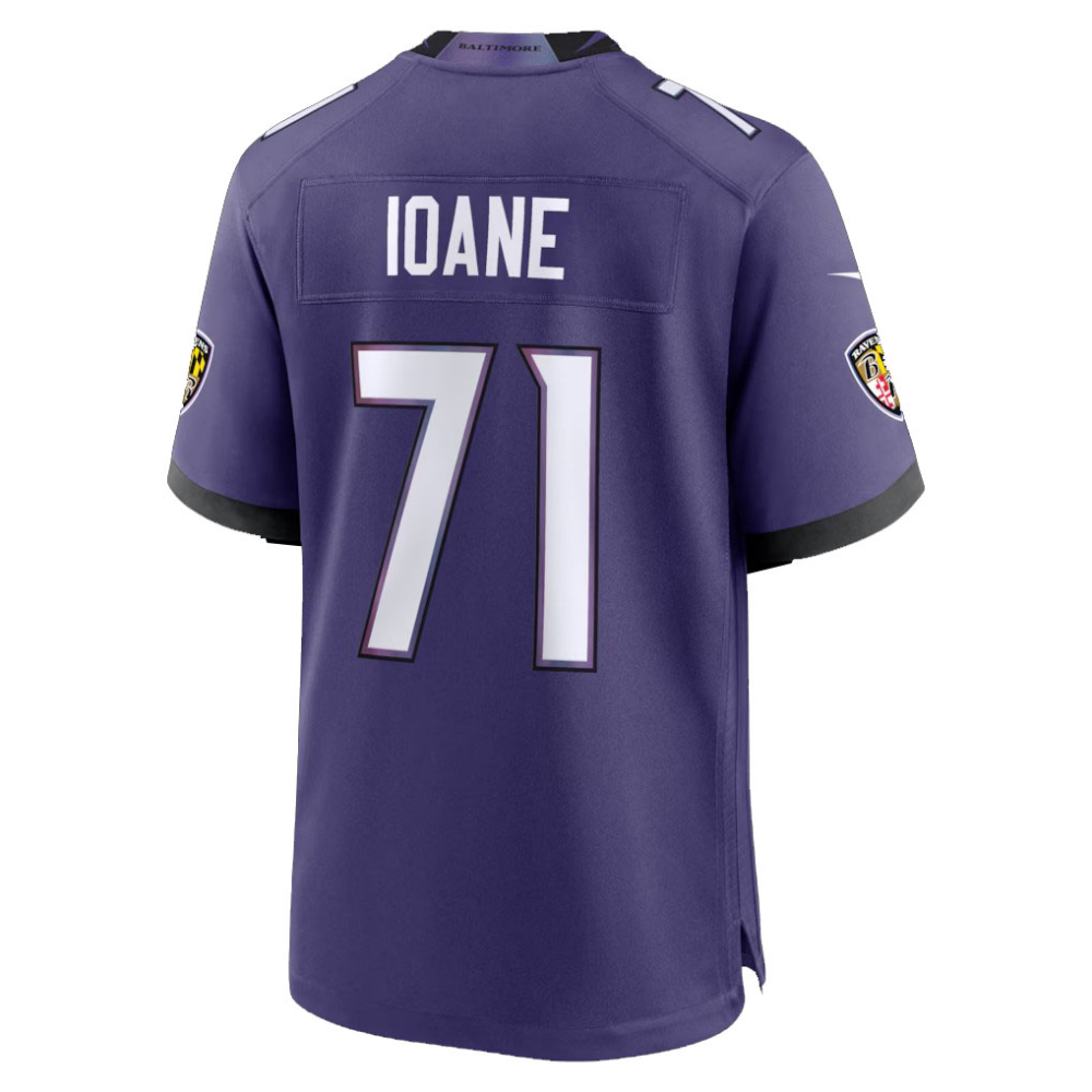 Olaivavega Ioane Ravens #71 Purple 2026 Draft Game Stitched Football Jersey