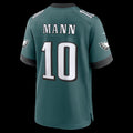 P.Eagles #10 Braden Mann Midnight Green Team Game Jersey