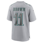 P.Eagles #11 A.J. Brown Gray Atmosphere Fashion Game Football Stitched jersey