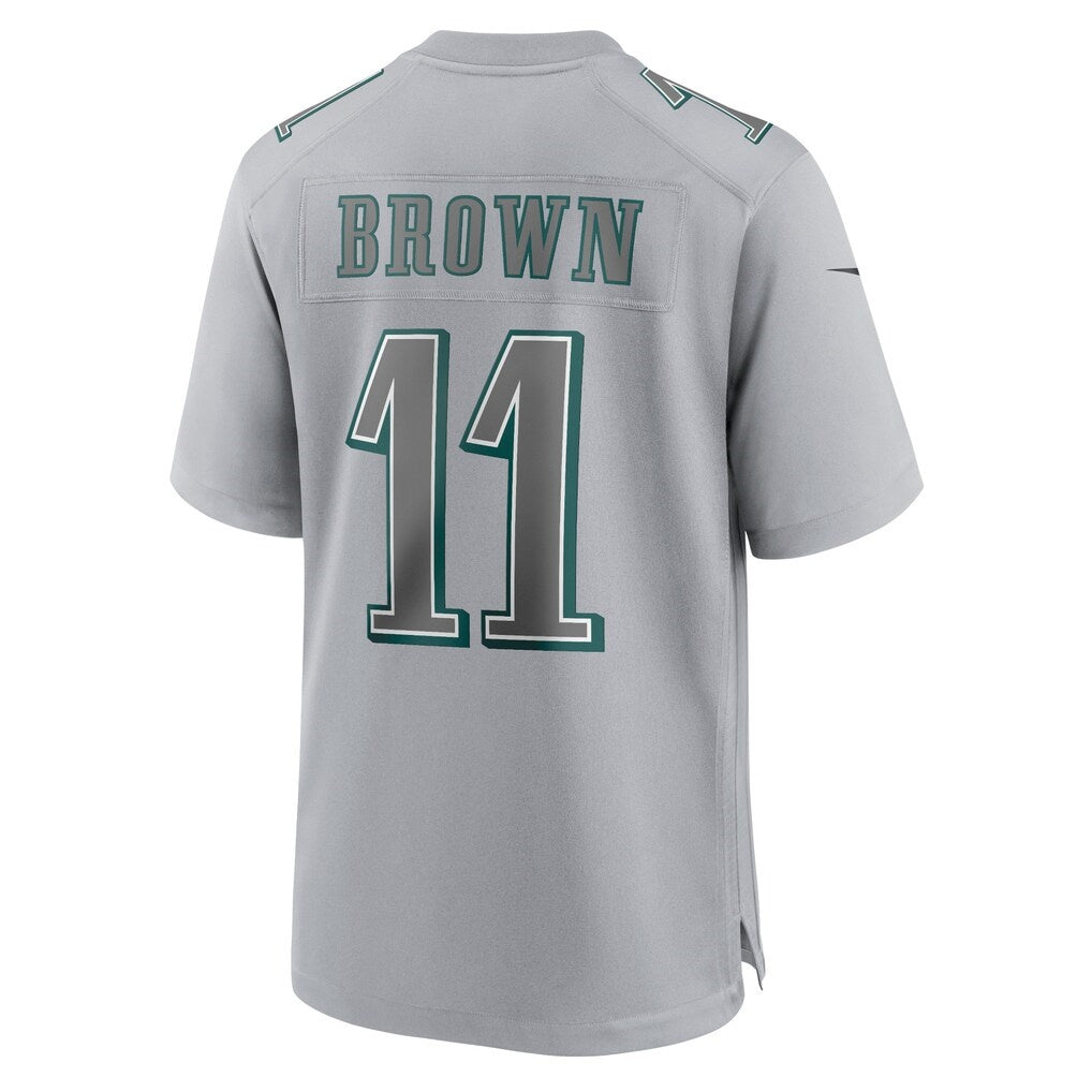 P.Eagles #11 A.J. Brown Gray Atmosphere Fashion Game Football Stitched jersey