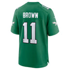 P.Eagles #11 A.J. Brown Kelly Green Alternate Game Player Football Stitched jersey