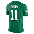 P.Eagles #11 A.J. Brown Kelly Green Vapor F.U.S.E. Limited Football Stitched jersey