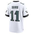P.Eagles #11 A.J. Brown White White Game Football Stitched jersey