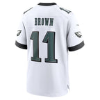 P.Eagles #11 A.J. Brown White White Game Football Stitched jersey