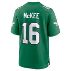 P.Eagles #16 Tanner McKee Kelly Green Alternate Game Football Stitched jersey