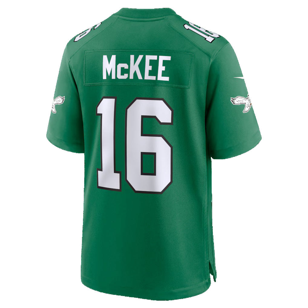 P.Eagles #16 Tanner McKee Kelly Green Alternate Game Football Stitched jersey