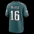 P.Eagles #16 Tanner McKee Midnight Green Team Game Jersey