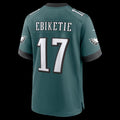 P.Eagles #17 Arnold Ebiketie Midnight Green Team Game Jersey