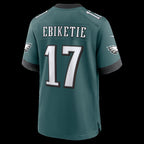 P.Eagles #17 Arnold Ebiketie Midnight Green Team Game Jersey