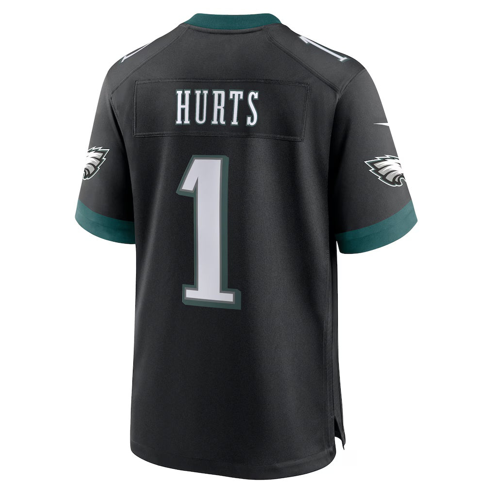 P.Eagles #1 Jalen Hurts Black Alternate Game Football Stitched jersey