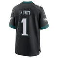 P.Eagles #1 Jalen Hurts Black Alternate Game Football Stitched jersey