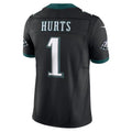 P.Eagles #1 Jalen Hurts Black Alternate Vapor F.U.S.E. Limited Football Stitched jersey