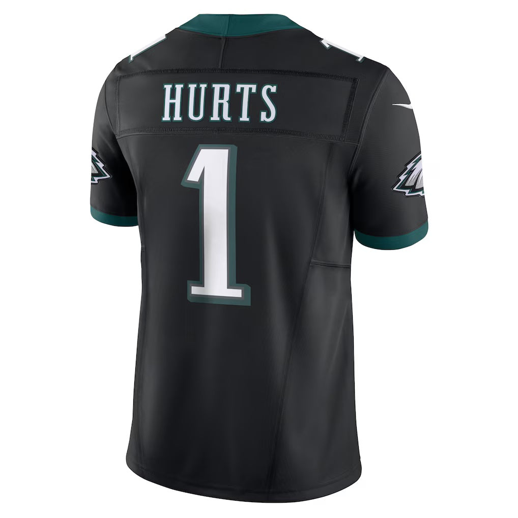 P.Eagles #1 Jalen Hurts Black Alternate Vapor F.U.S.E. Limited Football Stitched jersey
