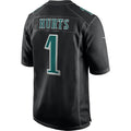 P.Eagles #1 Jalen Hurts Black Fashion Game Stitched American Football Stitched jerseys