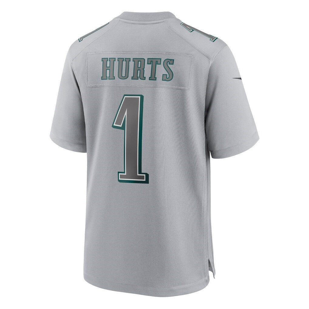 P.Eagles #1 Jalen Hurts Gray Atmosphere Fashion Game Football Stitched jersey