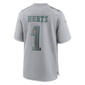 P.Eagles #1 Jalen Hurts Gray Atmosphere Fashion Game Football Stitched jersey
