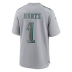 P.Eagles #1 Jalen Hurts Gray Atmosphere Fashion Game Football Stitched jersey