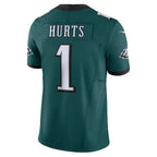 P.Eagles #1 Jalen Hurts Green Vapor F.U.S.E. Limited Football Stitched jersey