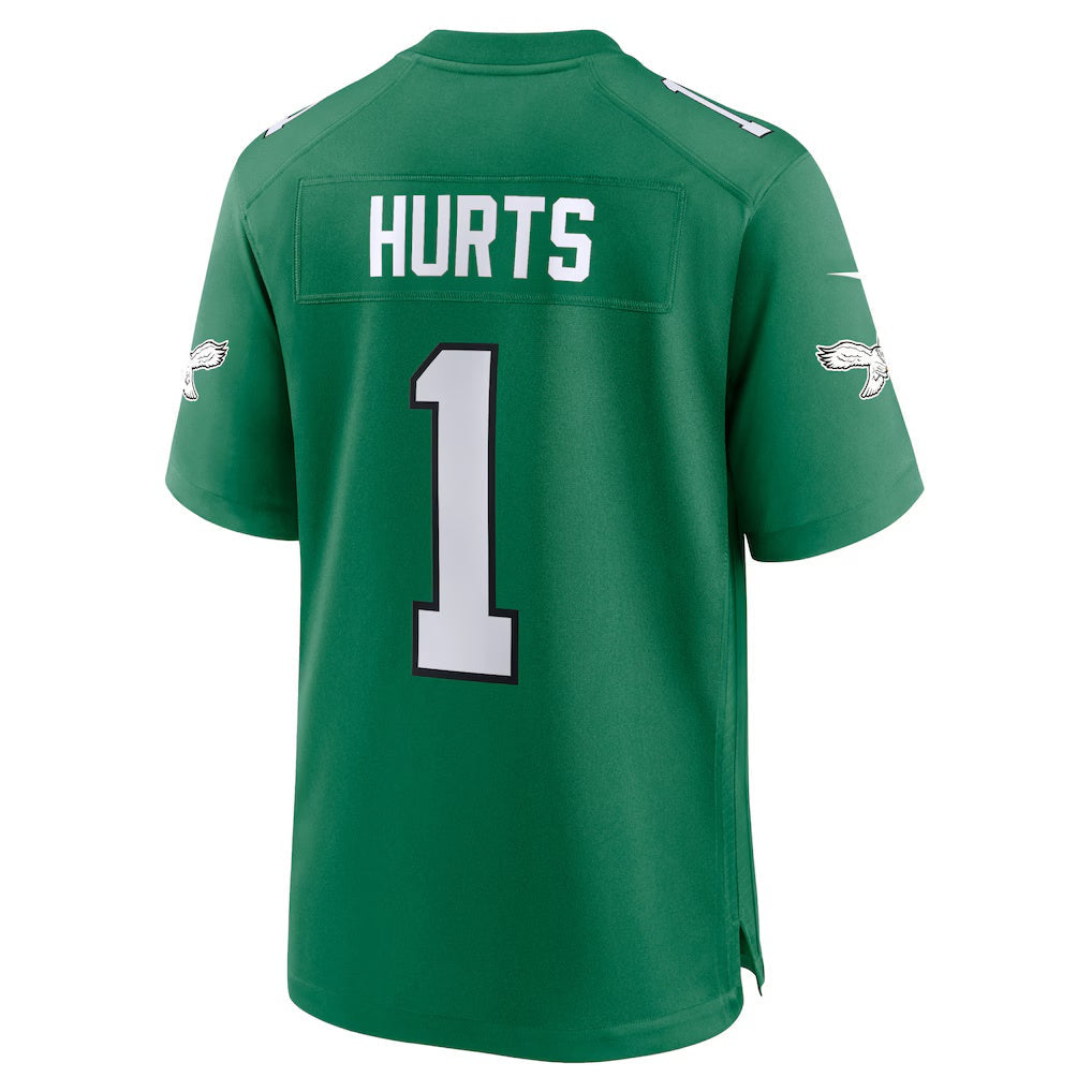 P.Eagles #1 Jalen Hurts Kelly Green Alternate Game Player Football Stitched jersey