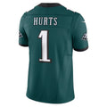 P.Eagles #1 Jalen Hurts Midnight Green Vapor F.U.S.E. Limited Football Stitched jersey