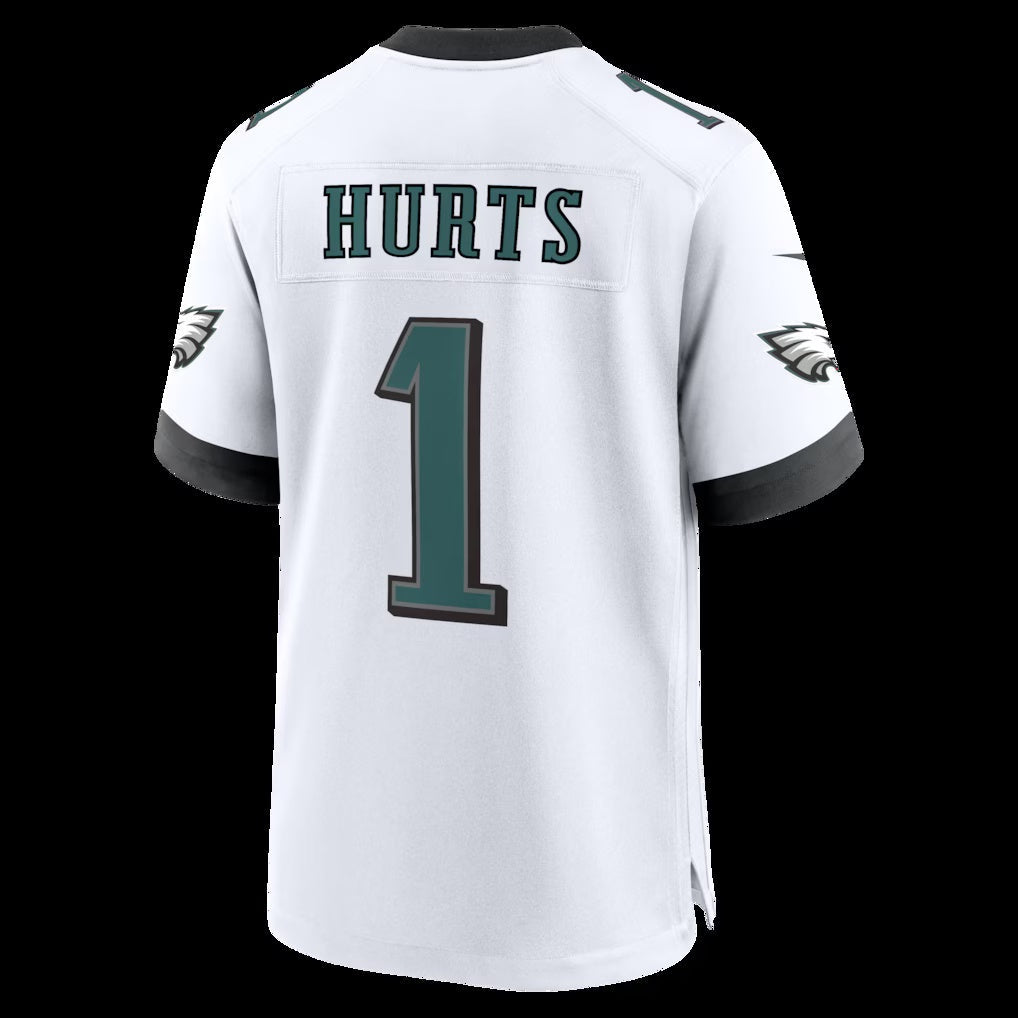 P.Eagles #1 Jalen Hurts White Game Stitched Football American Jersey
