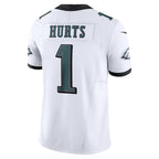 P.Eagles #1 Jalen Hurts White Vapor F.U.S.E. Limited Football Stitched jersey