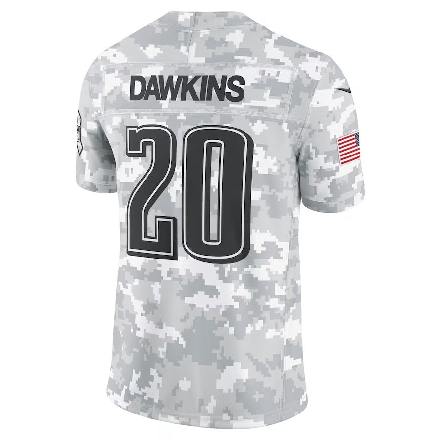 P.Eagles #20 Brian Dawkins Arctic Camo 2024 Salute to Service Retired Player Limited Football Stitched jersey