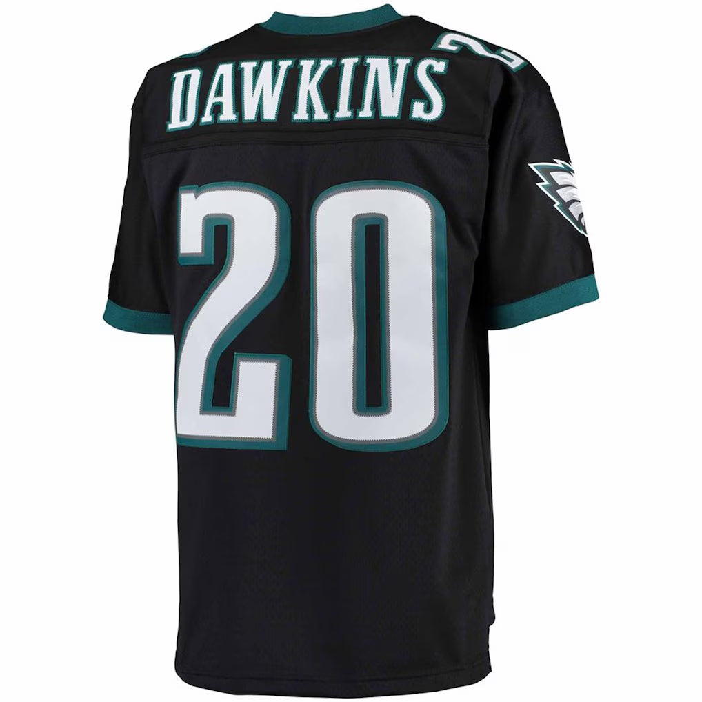 P.Eagles #20 Brian Dawkins Mitchell & Ness Black Big & Tall 2004 Retired Player Replica Football Stitched jersey