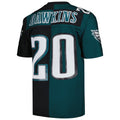 P.Eagles #20 Brian Dawkins Mitchell & Ness Midnight Green-Black Split Legacy Replica Football Stitched jersey
