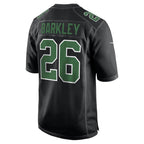 P.Eagles #26 Saquon Barkley Carbon Black-Kelly Green Fashion Game Football Stitched jersey