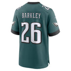 P.Eagles #26 Saquon Barkley Midnight Green Game Player Football Stitched jersey