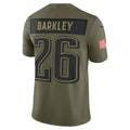 P.Eagles #26 Saquon Barkley Olive 2025 Salute to Service Limited Football Stitched jersey
