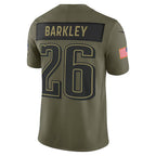 P.Eagles #26 Saquon Barkley Olive 2025 Salute to Service Limited Football Stitched jersey