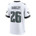 P.Eagles #26 Saquon Barkley White Game Football Stitched jersey