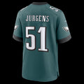 P.Eagles #51 Cam Jurgens Midnight Green Team Game Jersey