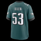 P.Eagles #53 Zack Baun Midnight Green Team Game Jersey