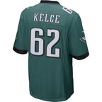 P.Eagles #62 Jason Kelce Midnight Green Game Football Stitched jersey