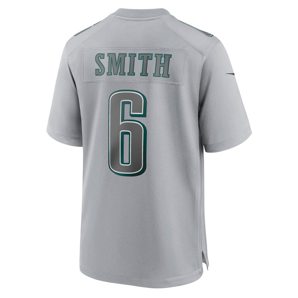 P.Eagles #6 DeVonta Smith Gray Atmosphere Fashion Game Football Stitched jersey