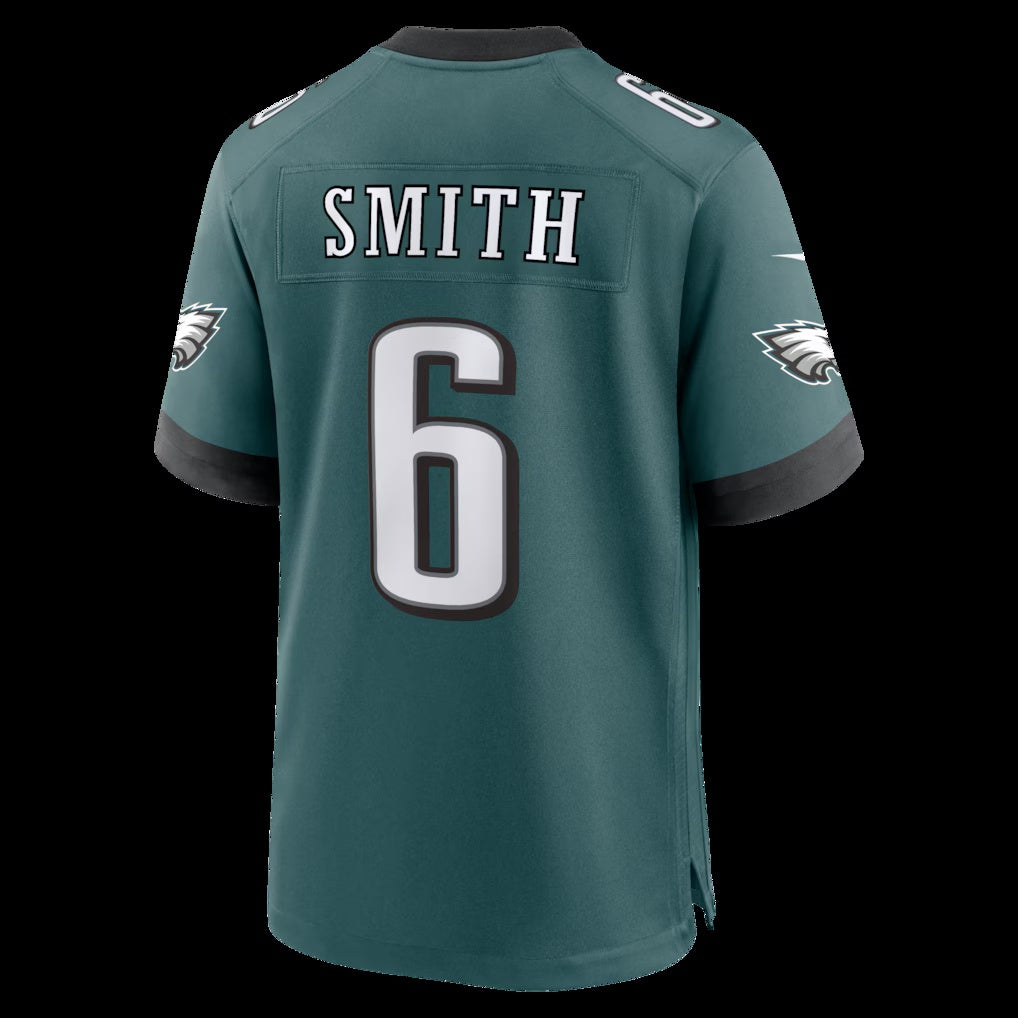 P.Eagles #6 DeVonta Smith Midnight Green Team Game Stitched Football American Jersey