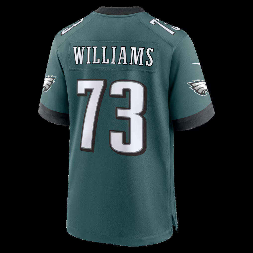 P.Eagles #73 Cameron Williams Midnight Green Team Game Jersey