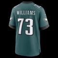 P.Eagles #73 Cameron Williams Midnight Green Team Game Jersey