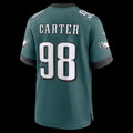 P.Eagles #98 Jalen Carter Midnight Green Team Game Stitched Football American Jersey