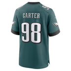 P.Eagles #98 Jalen Carter Midnight Green Team Game Jersey