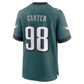 P.Eagles #98 Jalen Carter Midnight Green Team Game Football Stitched jersey