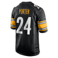 P.Steelers #24 Joey Porter Jr. Black Game Football Stitched jersey