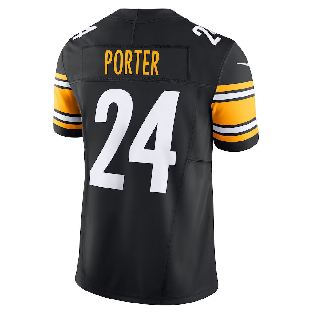 P.Steelers #24 Joey Porter Jr. Black Vapor F.U.S.E. Limited Football Stitched jersey