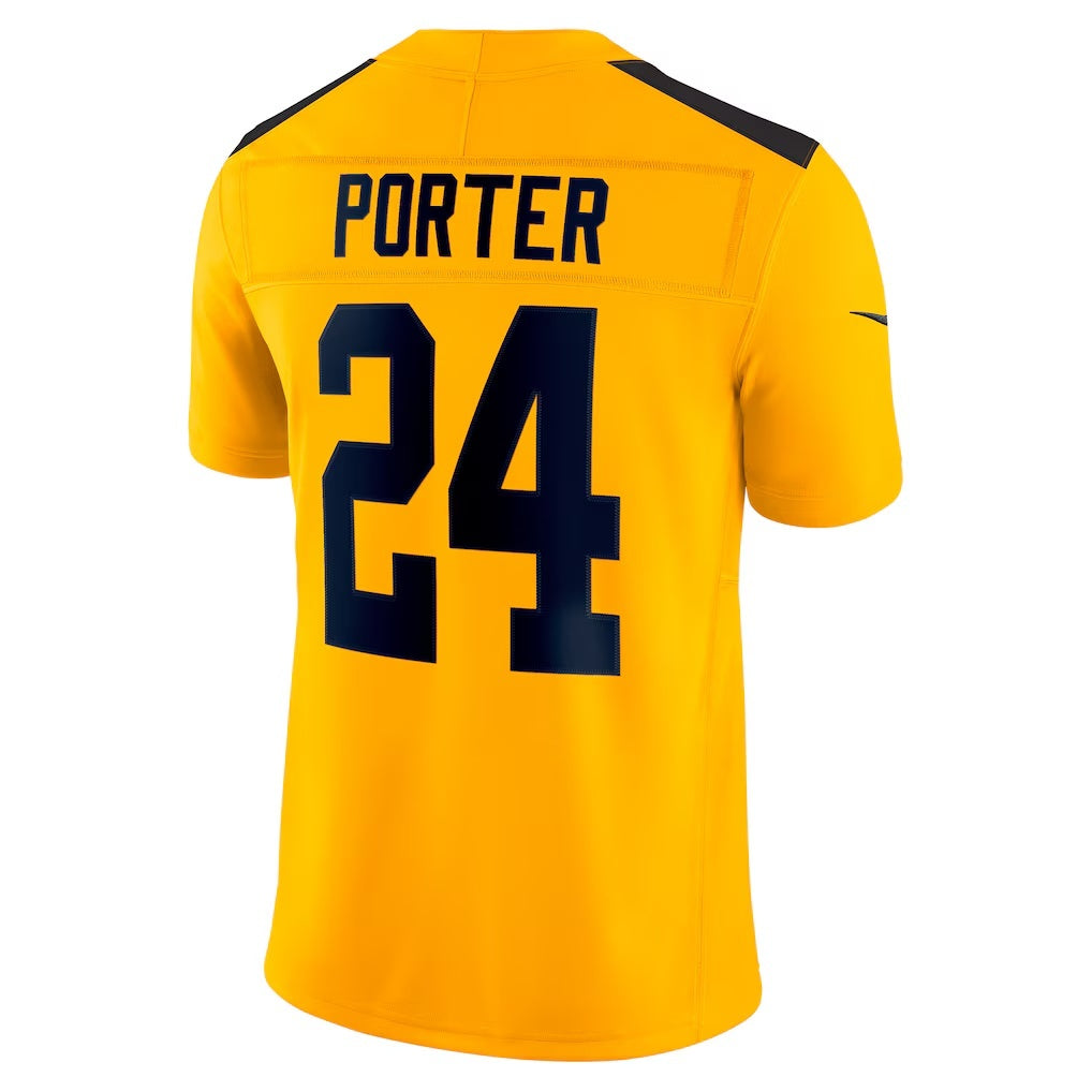 P.Steelers #24 Joey Porter Jr. Gold Alternate 1933 Throwback Vapor F.U.S.E. Limited Football Stitched jersey