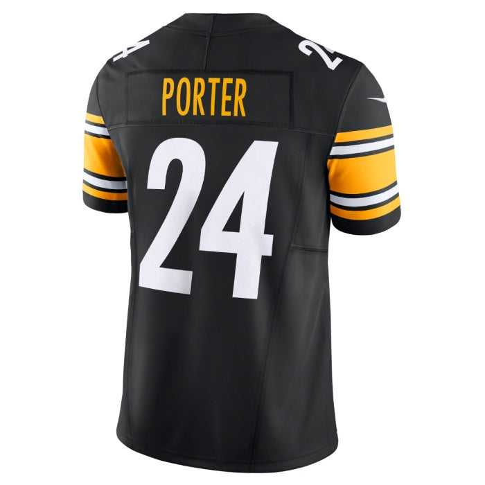 P.Steelers #24 Joey Porter Jr. Vapor F.U.S.E. Limited Home Football Stitched jersey