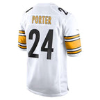 P.Steelers #24 Joey Porter Jr. White Away Game Football Stitched jersey