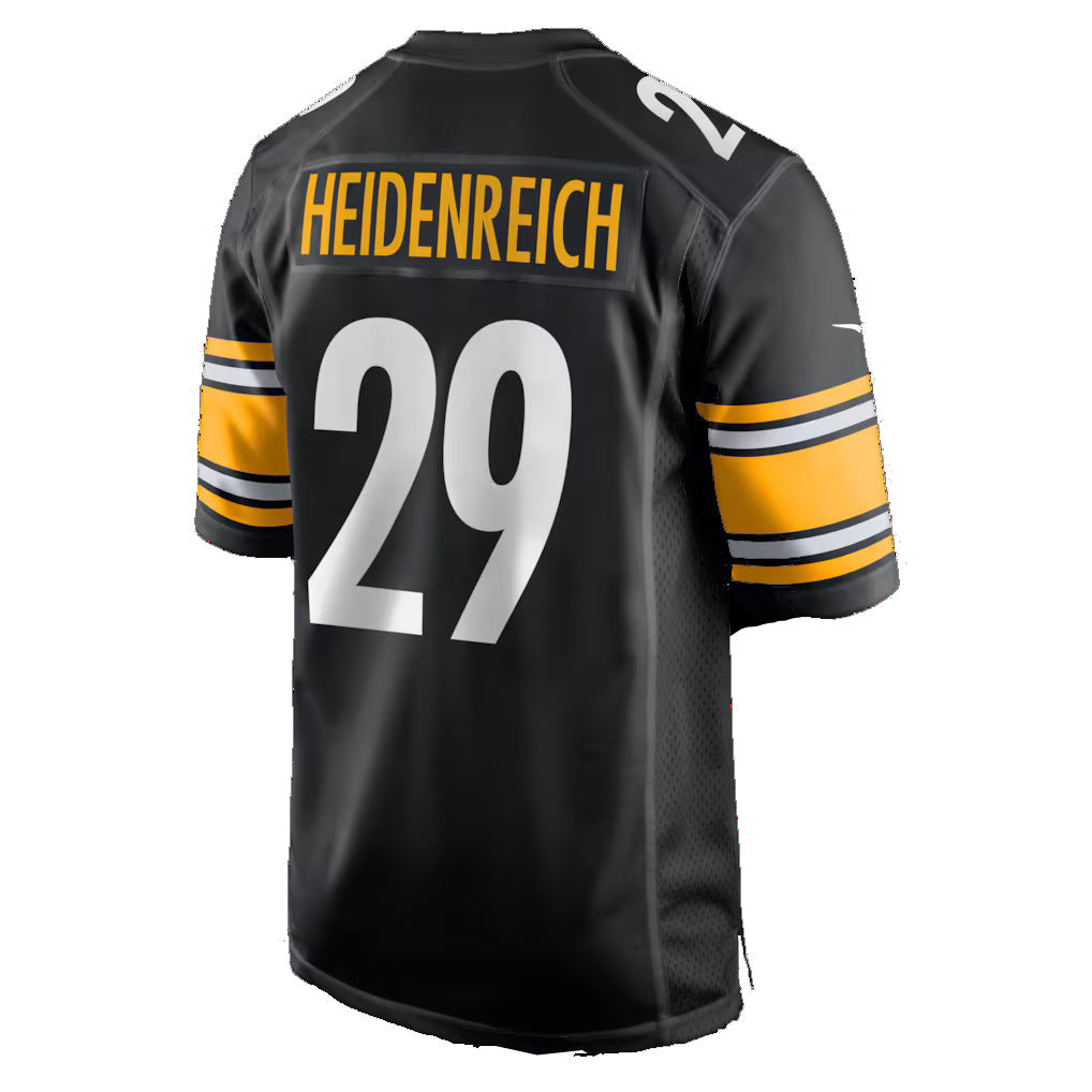 P.Steelers #29 Eli Heidenreich Black Team Game Jersey